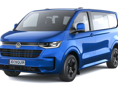 Volkswagen Transporter T7 e-caravelle SWB 2025 3D Model