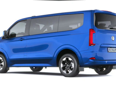 Volkswagen Transporter T7 e-caravelle SWB 2025 3D Model