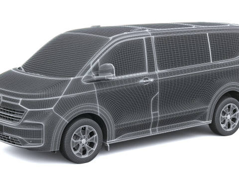 Volkswagen Transporter T7 e-caravelle SWB 2025 Modelo 3D