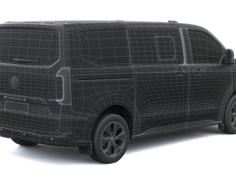 Volkswagen Transporter T7 e-caravelle SWB 2025 Modelo 3D