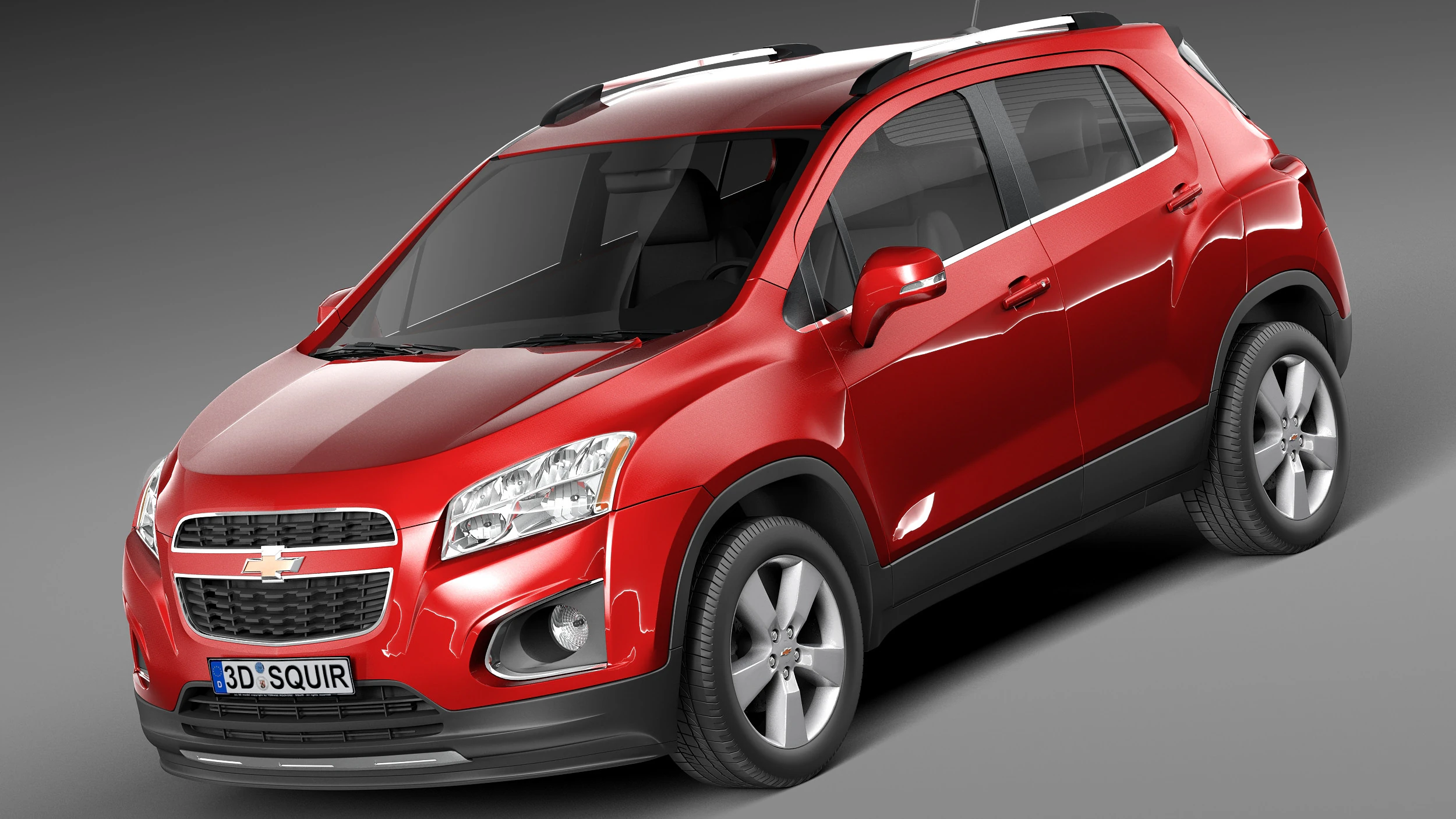 Chevrolet Trax 2013 3D Model .c4d .max .obj .3ds .fbx .stl .blend 