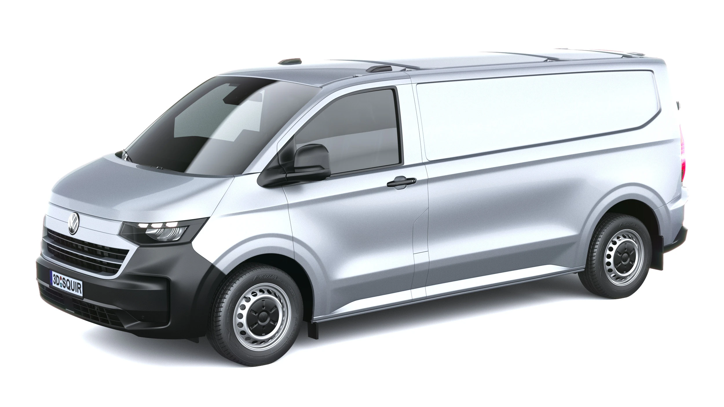 Volkswagen Transporter T7 Van LWB 2025 3D Model .c4d .max .obj .3ds .fbx .stl .blend 