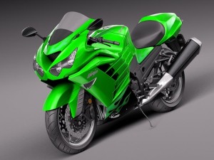 Kawasaki ZX14R 2012 Ninja 3D-Modell