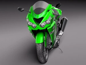 Kawasaki ZX14R 2012 Ninja Modelo 3D in Motocicleta 62599 | 3DExport