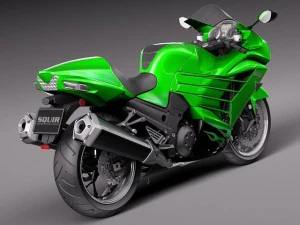 カワサキ ZX14R 2012 ニンジャ 3Dモデル in バイク 62599 | 3DExport