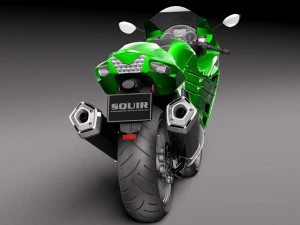 Kawasaki ZX14R 2012 Ninja Modelo 3D in Motocicleta 62599 | 3DExport