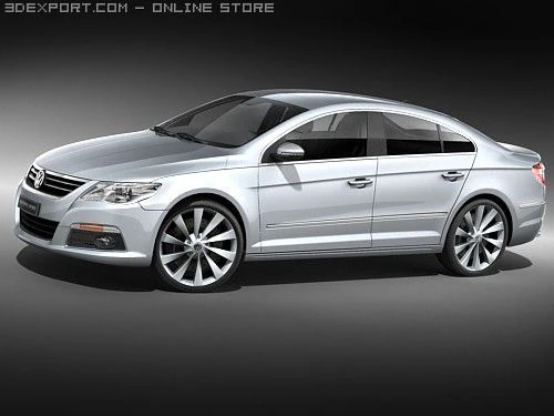 Volkswagen Passat CC 3D Model .c4d .max .obj .3ds .fbx .stl .blend