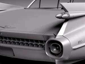 Cadillac 1959 Sedan Hardtop 3D Model