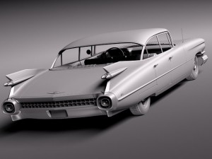 Cadillac 1959 Sedan Hardtop 3D 模型