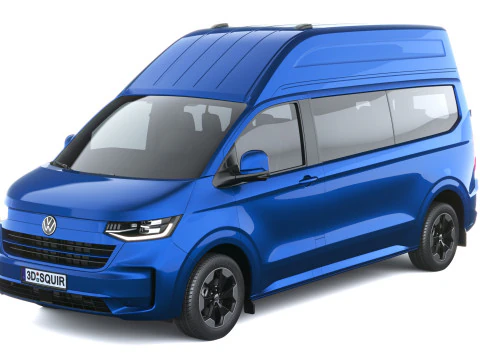 Volkswagen Transporter T7 caravella L2H2 2025 Modello 3D