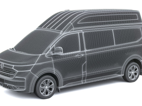 Volkswagen Transporter T7 caravelle L2H2 2025 Model 3D