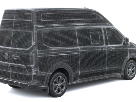 Volkswagen Transporter T7 caravella L2H2 2025 Modello 3D