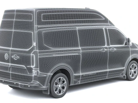 Volkswagen Transporter T7 Panamericana L2H2 2025 Modello 3D