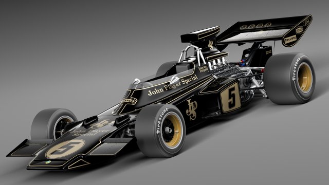 Lotus 72d 1970 John Player Special Grand Prix 3D Model .c4d .max .obj .3ds .fbx .stl .blend 