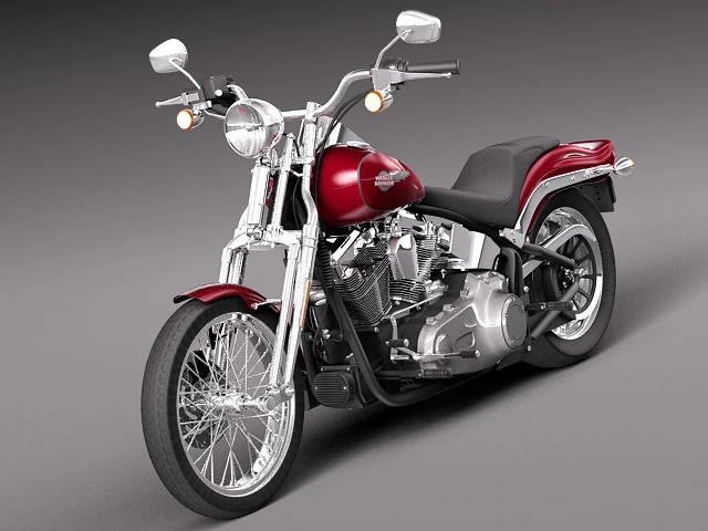 Harley Davidson Softail Springer 2006 3D Model .c4d .max .obj .3ds .fbx .stl .blend