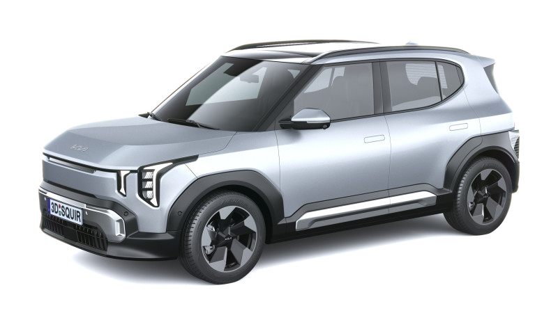 Kia EV2 2027 3D Model .c4d .max .obj .3ds .fbx .stl .blend 