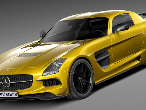 Mercedes-Benz SLS AMG Nera 2013 Modello 3D