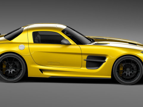 Mercedes-Benz SLS AMG Black 2013 3D Model