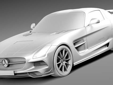 Mercedes-Benz SLS AMG Black 2013 3D Model