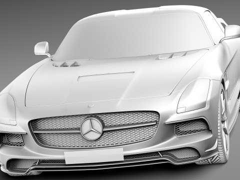Mercedes-Benz SLS AMG Black 2013 3D Model