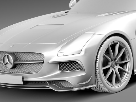 Mercedes-Benz SLS AMG Black 2013 3D Model