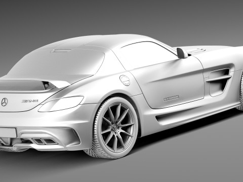 Mercedes-Benz SLS AMG Black 2013 3D Model