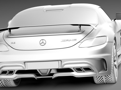 Mercedes-Benz SLS AMG Black 2013 3D Model