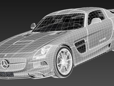 Mercedes-Benz SLS AMG Black 2013 3D Model