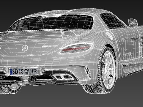 Mercedes-Benz SLS AMG Black 2013 3D Model