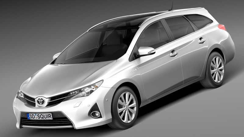 Toyota Auris Touring Sports 2013 Modelo 3D .c4d .max .obj .3ds .fbx .stl .blend 