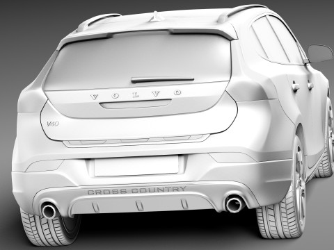 Volvo V40 Cross Country 2013 Modelo 3D