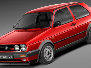 フォルクスワーゲン ゴルフ GTI mk2 1983-1992 3Dモデル