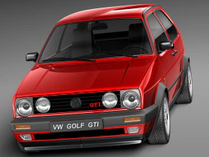 Volkswagen Golf GTI mk2 1983-1992 3D Model