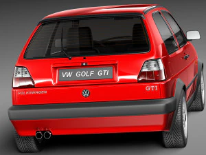 Volkswagen Golf GTI mk2 1983-1992 3D Model