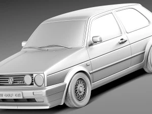 Volkswagen Golf GTI mk2 1983-1992 3D Model