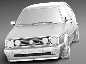 Volkswagen Golf GTI mk2 1983-1992 3D Model