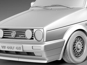 Volkswagen Golf GTI mk2 1983-1992 3D Model