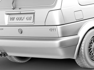 Volkswagen Golf GTI mk2 1983-1992 3D Model