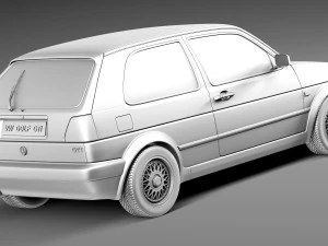 Volkswagen Golf GTI mk2 1983-1992 3D Model