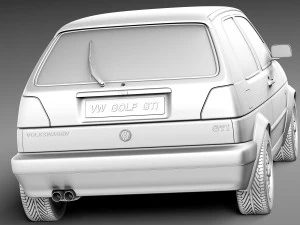 Volkswagen Golf GTI mk2 1983-1992 3D Model