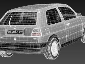 Volkswagen Golf GTI mk2 1983-1992 3D Model