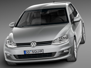 Volkswagen Golf VII 3-door 2013 3D Model