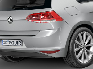 Volkswagen Golf VII 3-door 2013 3D Model
