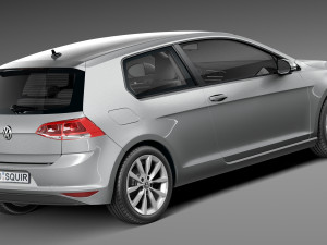 Volkswagen Golf VII 3-door 2013 3D Model