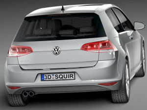 Volkswagen Golf VII 3-door 2013 3D Model