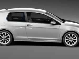 Volkswagen Golf VII 3-door 2013 3D Model