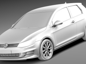 Volkswagen Golf VII 3-door 2013 3D Model