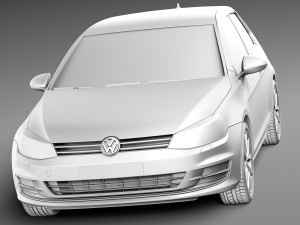 Volkswagen Golf VII 3-door 2013 3D Model
