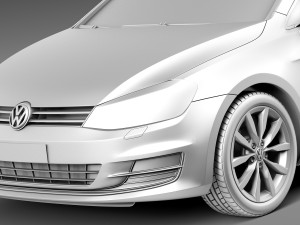 Volkswagen Golf VII 3-door 2013 3D Model