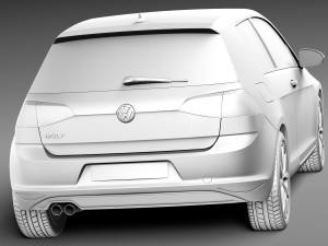 Volkswagen Golf VII 3-door 2013 3D Model